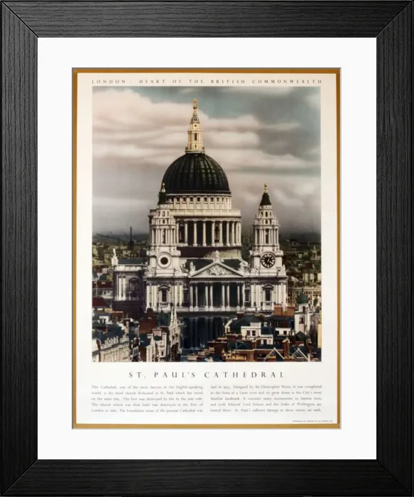 Framed Print : Poster, London, Heart of the British Commonwealth Framed Print : Poster, London, Heart of the British Commonwealth