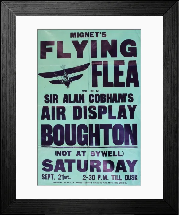 Framed Print : Poster, Mignets Flying Flea Air Display, Boughton Framed Print : Poster, Mignets Flying Flea Air Display, Boughton