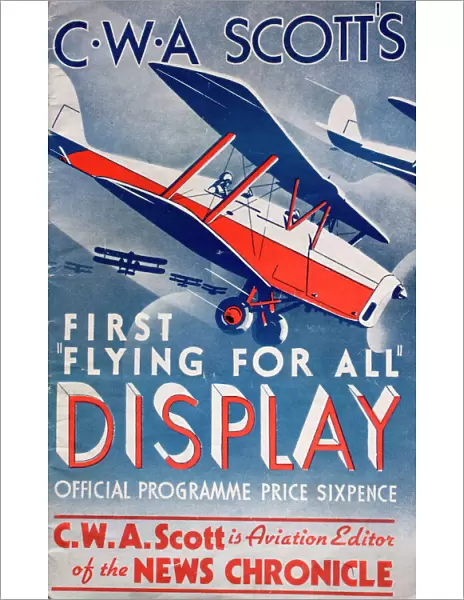 Programme cover, C W A Scotts First Flying For All Display