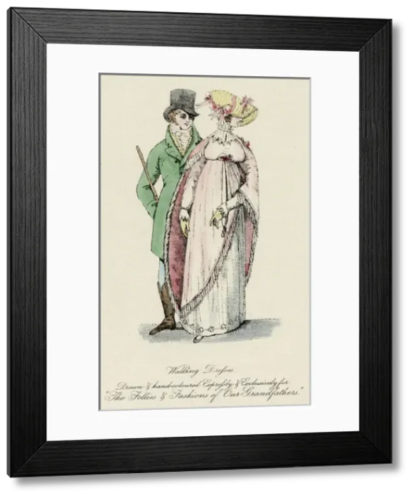 Framed Print : Walking dress 1807 Framed Print : Walking dress 1807