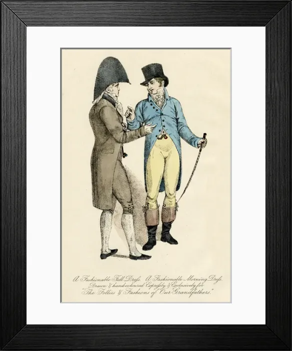 Framed Print : Morning clothing for men 1807 Framed Print : Morning clothing for men 1807