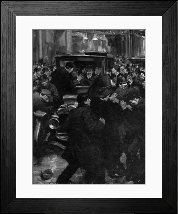 Framed Print : Anti home-rulers in action: the First Lord mobbed Framed Print : Anti home-rulers in action: the First Lord mobbed