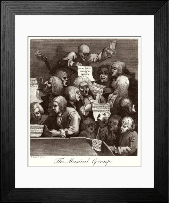 Framed Print : The Musical group by Hogarth Framed Print : The Musical group by Hogarth