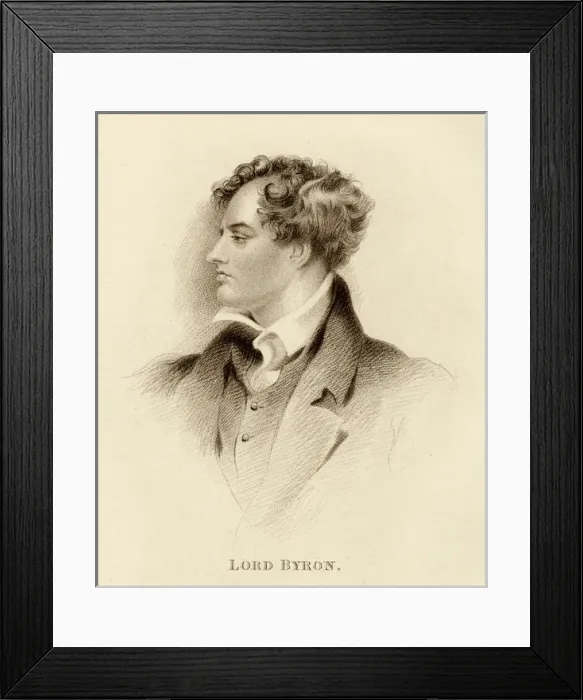 Framed Print : George, Lord Byron Framed Print : George, Lord Byron