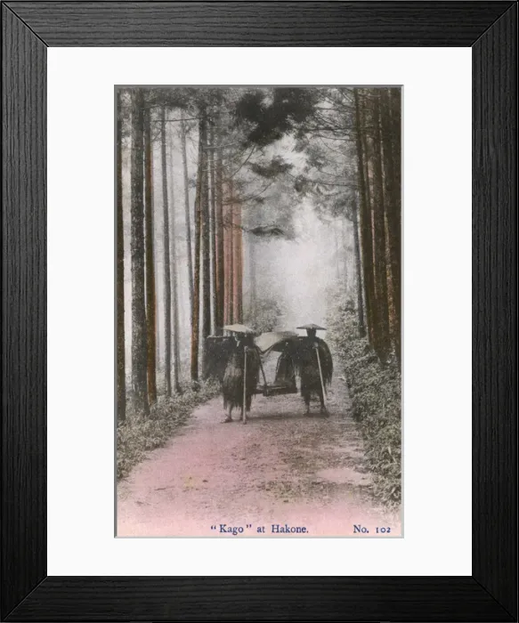 Framed Print : Kago Travelling Chair at Hakone, Japan Framed Print : Kago Travelling Chair at Hakone, Japan