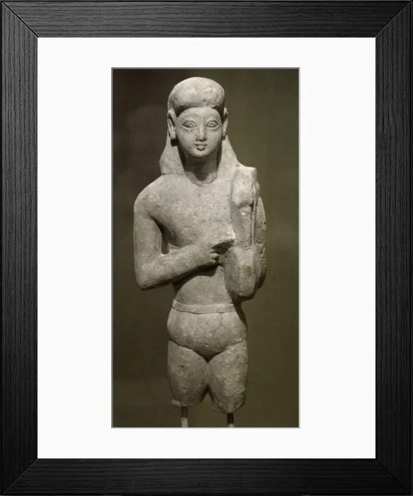 Framed Print : Apollo with his lyre. 600-550 B. C. Cyprus Framed Print : Apollo with his lyre. 600-550 B. C. Cyprus