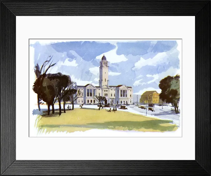 Framed Print : Victoria Square, Singapore, 1936 Framed Print : Victoria Square, Singapore, 1936