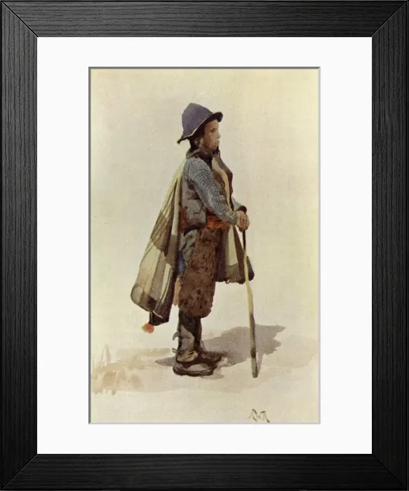 Framed Print : A Shepherd Boy Of Andalusia Framed Print : A Shepherd Boy Of Andalusia