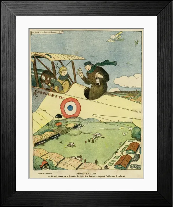 Framed Print : Cartoon, Offer in the air, WW1 Framed Print : Cartoon, Offer in the air, WW1