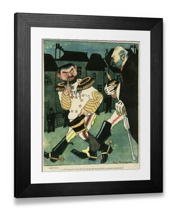 Framed Print : Cartoon, Two Emperors, WW1 Framed Print : Cartoon, Two Emperors, WW1