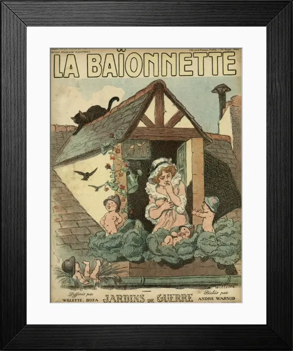 Framed Print : Front cover, La Baionnette, WW1 Framed Print : Front cover, La Baionnette, WW1