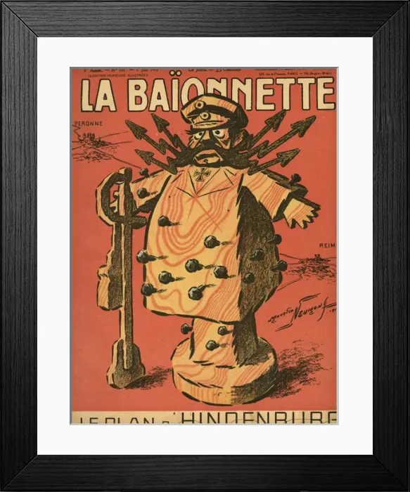 Framed Print : Front cover, La Baionnette, WW1 Framed Print : Front cover, La Baionnette, WW1