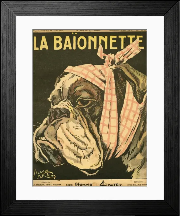 Framed Print : Front cover, La Baionnette, WW1 Framed Print : Front cover, La Baionnette, WW1