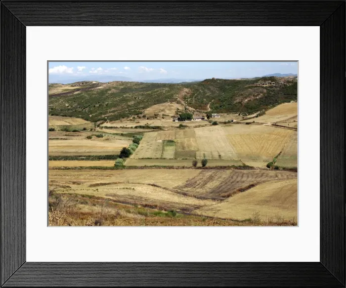 Framed Print : Around Fier. Rural scenary. Republic of Albania Framed Print : Around Fier. Rural scenary. Republic of Albania