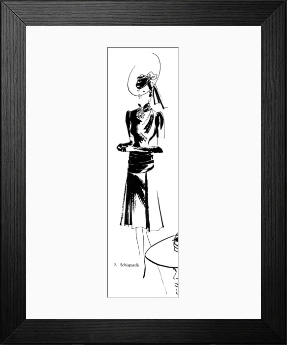 Framed Print : Summer skirt and jacket by Elsa Schiaparelli Framed Print : Summer skirt and jacket by Elsa Schiaparelli