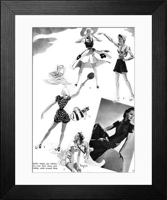 Framed Print : Summer outfit by Elsa Schiaparelli Framed Print : Summer outfit by Elsa Schiaparelli