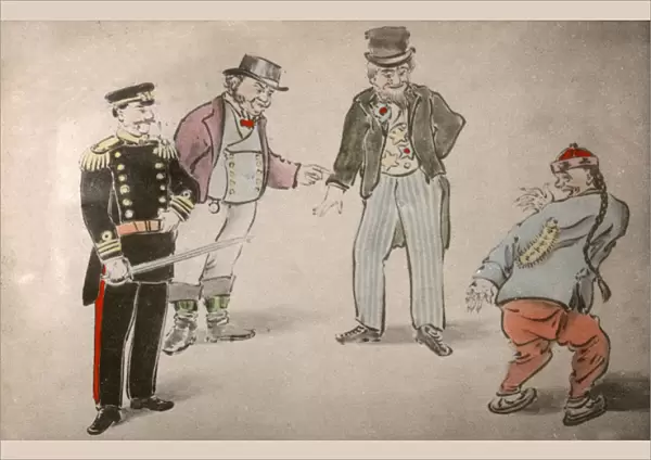 Japanese Anti-Chinese Propaganda - John Bull and Uncle Sam