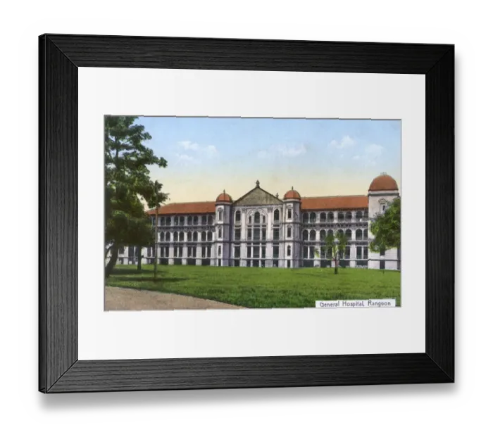 Framed Print : Myanmar - Yangon - The General Hospital Framed Print : Myanmar - Yangon - The General Hospital