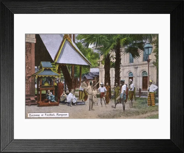 Framed Print : Myanmar - Boys playing football - Yangon (Rangoon) Framed Print : Myanmar - Boys playing football - Yangon (Rangoon)