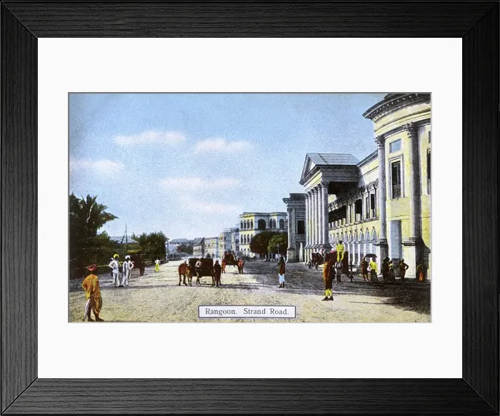 Framed Print : Myanmar - Yangon - Strand Road Framed Print : Myanmar - Yangon - Strand Road