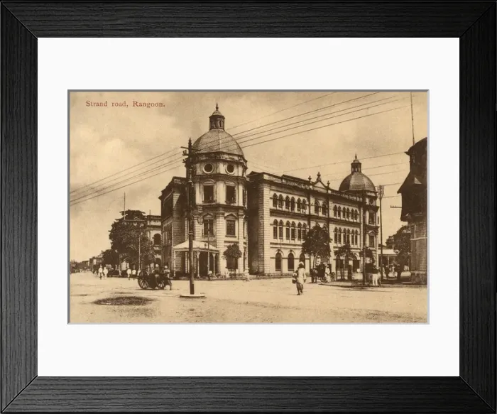 Framed Print : Myanmar - Yangon - Strand Road Framed Print : Myanmar - Yangon - Strand Road