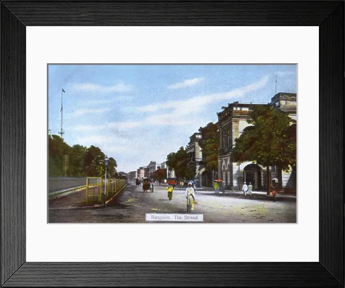 Framed Print : Myanmar - Yangon - Strand Road Framed Print : Myanmar - Yangon - Strand Road