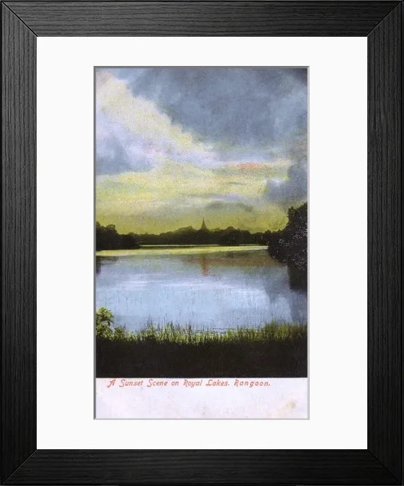 Framed Print : Myanmar - Yangon - Sunset over the Royal Lakes Framed Print : Myanmar - Yangon - Sunset over the Royal Lakes