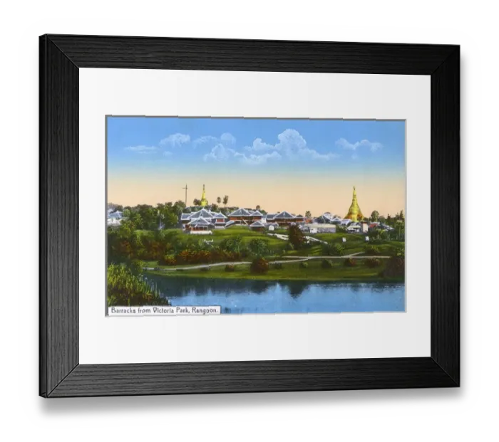 Framed Print : Myanmar - Yangon - The Barracks as seen from Victoria Park Framed Print : Myanmar - Yangon - The Barracks as seen from Victoria Park
