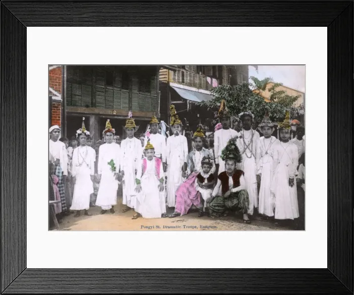 Framed Print : Myanmar - Yangon - Pongyi Street Dramatic Troupe Framed Print : Myanmar - Yangon - Pongyi Street Dramatic Troupe