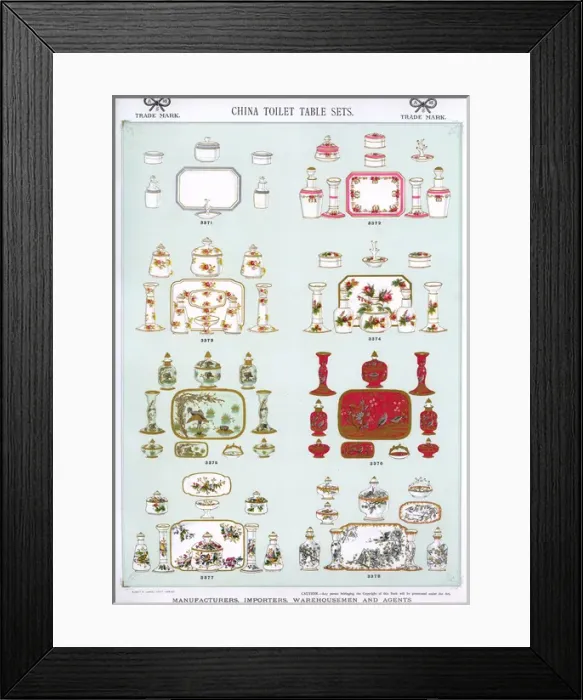 Framed Print : China Toilet Table Sets, Plate 58 Framed Print : China Toilet Table Sets, Plate 58