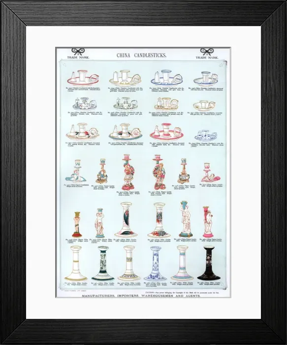 Framed Print : China Candlesticks, Plate 66 Framed Print : China Candlesticks, Plate 66