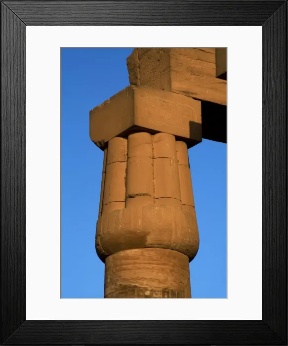 Framed Print : Fasciculatesd columns with papyrus capitals of hypostyle. Lu Framed Print : Fasciculatesd columns with papyrus capitals of hypostyle. Lu