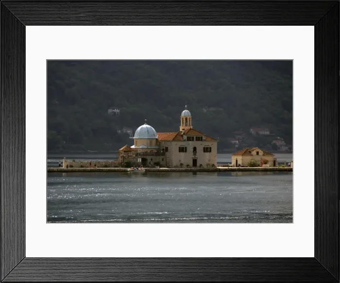 Framed Print : REPUBLIC OF MONTENEGRO. Perast. Lady of the Rock Island Framed Print : REPUBLIC OF MONTENEGRO. Perast. Lady of the Rock Island