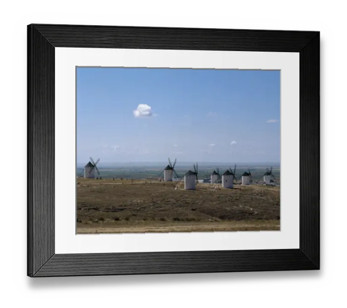 Framed Print : CASTILE-LA MANCHA. CAMPO DE CRIPTANA. Landscape with windmi Framed Print : CASTILE-LA MANCHA. CAMPO DE CRIPTANA. Landscape with windmi