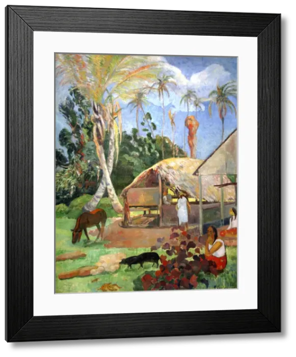 Framed Print : ART XIX century. FRANCE. Gauguin, Paul (1848-1903). French p Framed Print : ART XIX century. FRANCE. Gauguin, Paul (1848-1903). French p