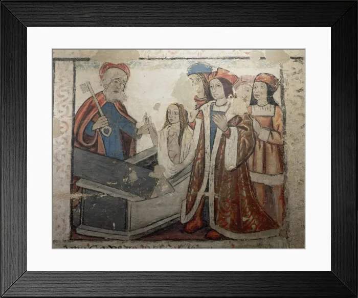 Framed Print : Jesus resurrected forgiving Saint Peter. Central nave of Framed Print : Jesus resurrected forgiving Saint Peter. Central nave of