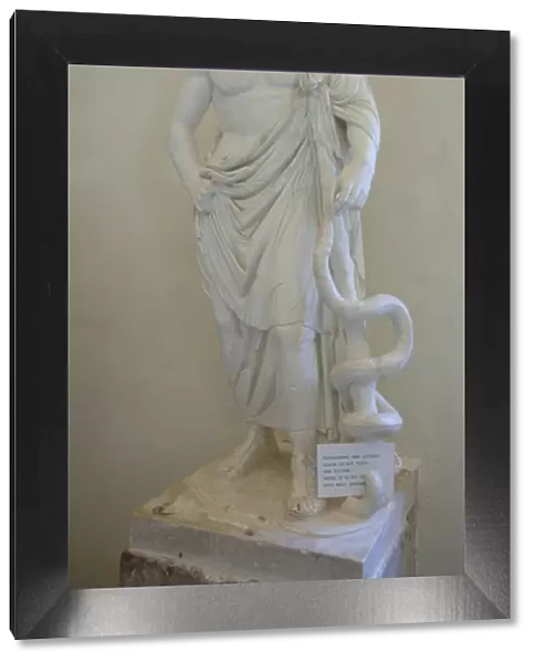 Asclepius. Greek Art. Statue of Asclepius God of Medicine