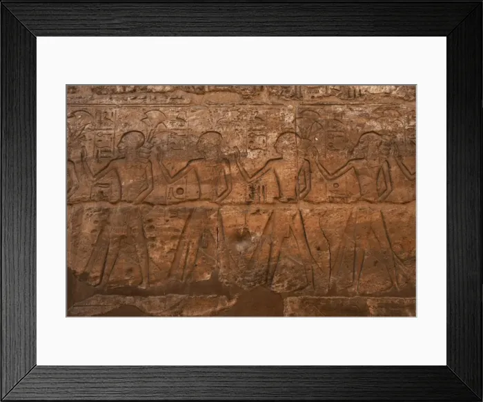 Framed Print : Children of Ramses II carrying flowers. Relief. Luxor temple Framed Print : Children of Ramses II carrying flowers. Relief. Luxor temple