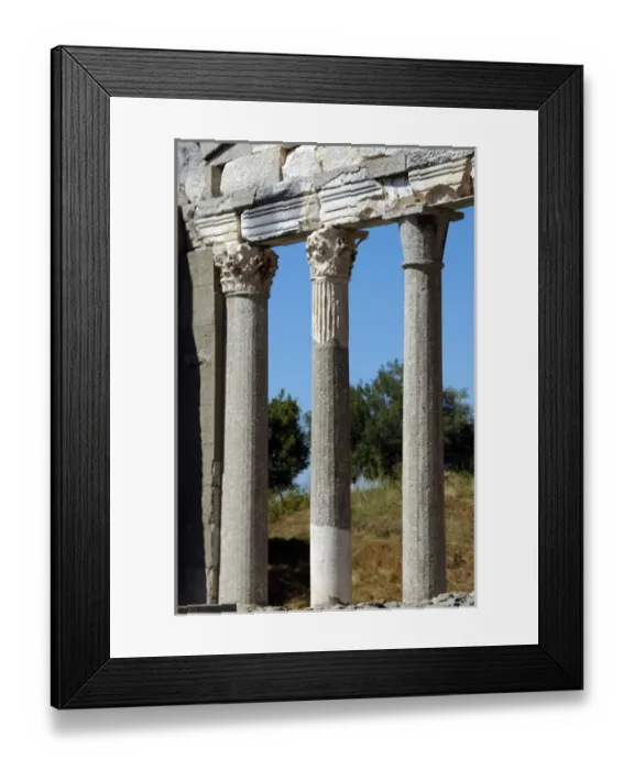 Framed Print : Greek Art. Bouleuterion. II century A. C. Detail. Apollonia Framed Print : Greek Art. Bouleuterion. II century A. C. Detail. Apollonia
