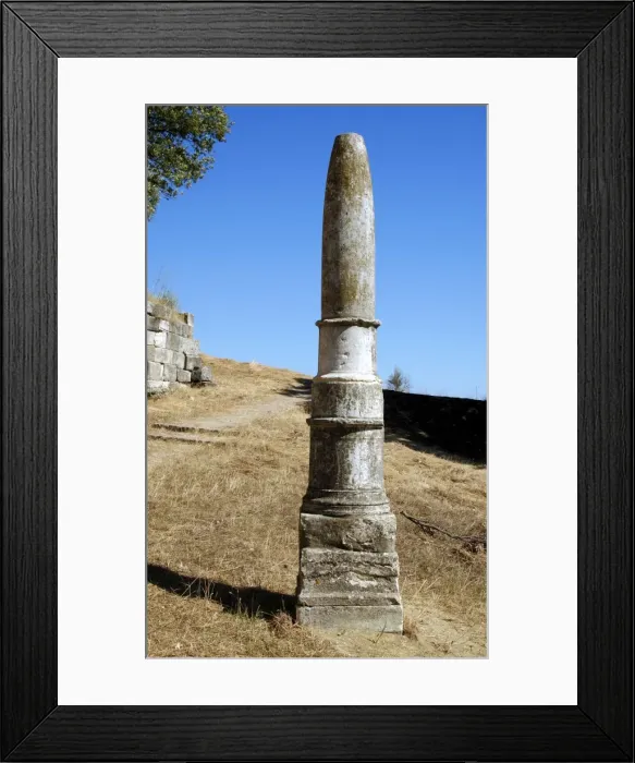 Framed Print : REPUBLIC OF ALBANIA. Pilar dedicated to the god Apollo. Ruin Framed Print : REPUBLIC OF ALBANIA. Pilar dedicated to the god Apollo. Ruin