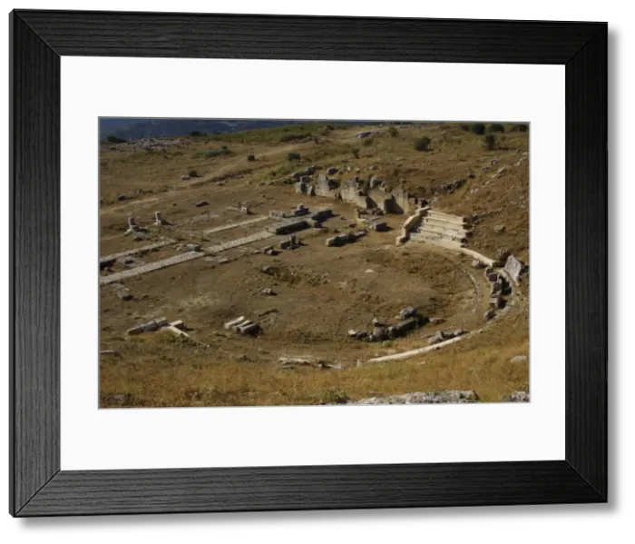Framed Print : GREEK ART. REPUBLIC OF ALBANIA. Illyrian City Theater. Third