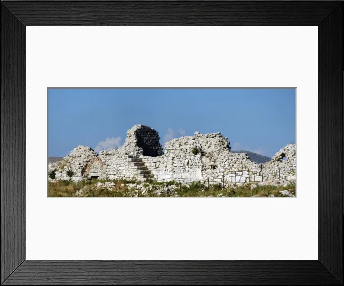 Framed Print : Victorinus wall. Late IV century A. C. Byllis Ruins. Republi Framed Print : Victorinus wall. Late IV century A. C. Byllis Ruins. Republi
