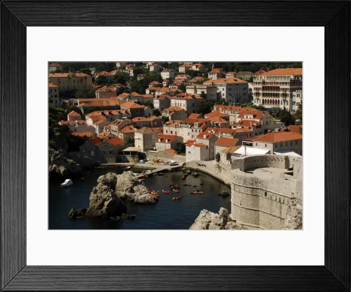 Framed Print : CROATIA. DUBROVNIK. Dance neighborhood and the wall Framed Print : CROATIA. DUBROVNIK. Dance neighborhood and the wall