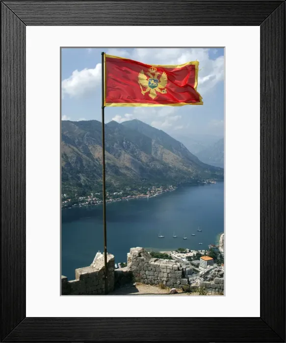 Framed Print : Flag of the Republic of Montenegro Framed Print : Flag of the Republic of Montenegro