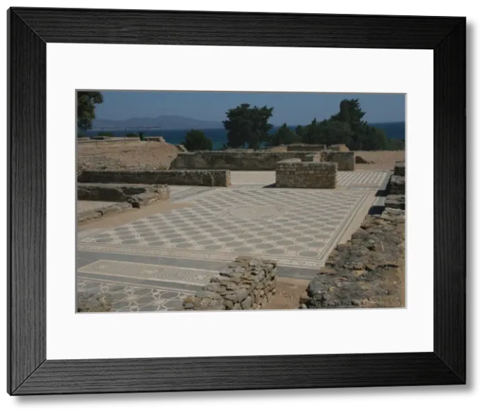 Framed Print : Roman city of Ampurias. Mosaic. Catalonia. Spain Framed Print : Roman city of Ampurias. Mosaic. Catalonia. Spain
