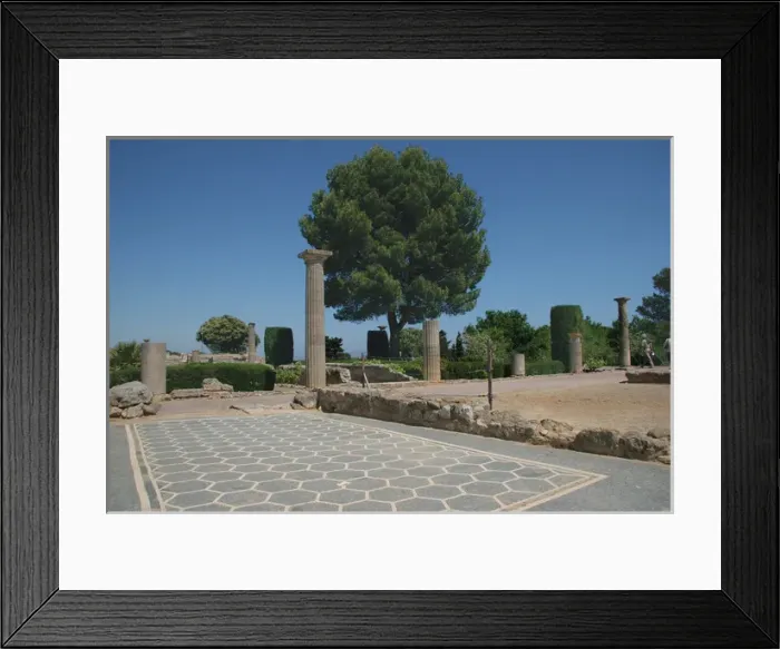 Framed Print : Roman city of Ampurias. Mosaic. Catalonia. Spain Framed Print : Roman city of Ampurias. Mosaic. Catalonia. Spain