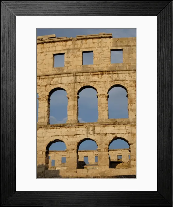 Framed Print : Roman amphitheater (I century A. D. ). Pula. Croatia Framed Print : Roman amphitheater (I century A. D. ). Pula. Croatia
