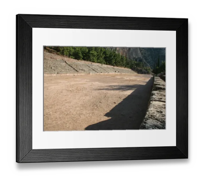 Framed Print : Greek Art. Delphi. View of Stadium, used for the Pythian Gam Framed Print : Greek Art. Delphi. View of Stadium, used for the Pythian Gam