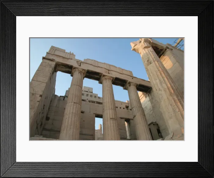 Framed Print : Greek Art. The Propylaea. Acropolis. Athens. Attica. Centra Framed Print : Greek Art. The Propylaea. Acropolis. Athens. Attica. Centra