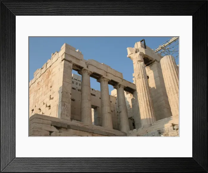 Framed Print : Greek Art. The Propylaea. Acropolis. Athens. Attica. Centra Framed Print : Greek Art. The Propylaea. Acropolis. Athens. Attica. Centra